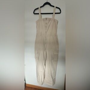 Cargo woven beige Jumpsuit
